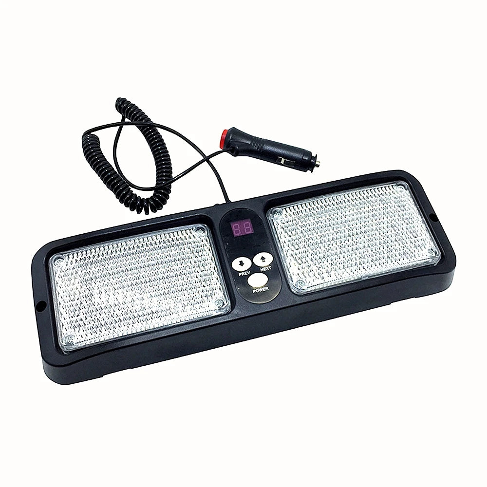 Red Blue Visor Strobe Flashing Interior Windshield Sunshield