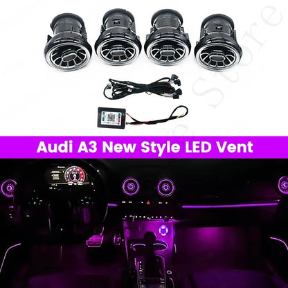 For Audi A3 S3 RS3 2004-2020 RGB Ambient Lighting Air Vent Kit
