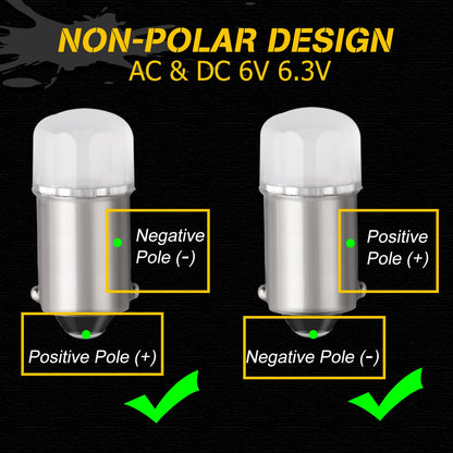 4PCS Ac Dc 6V 6.3v 12V T11 T4W ba9s