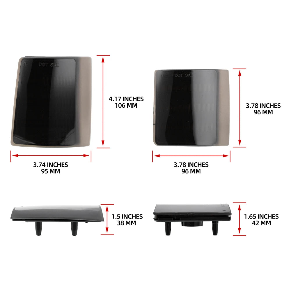 For GMC Yukon Suburban C1500 C2500 Smoked Front Sequential Side