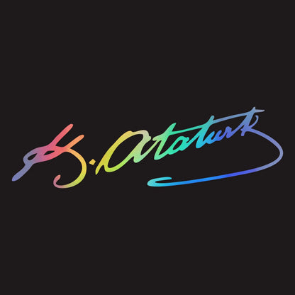 For Turkey Mustafa Kemal Ataturk Signature Design Sticker Kk