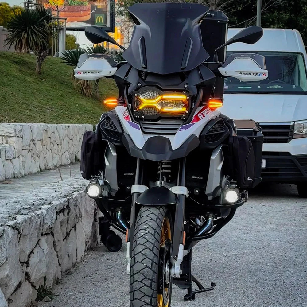 For BMW Motorcycle Flipable Headlight Protector Head Grille