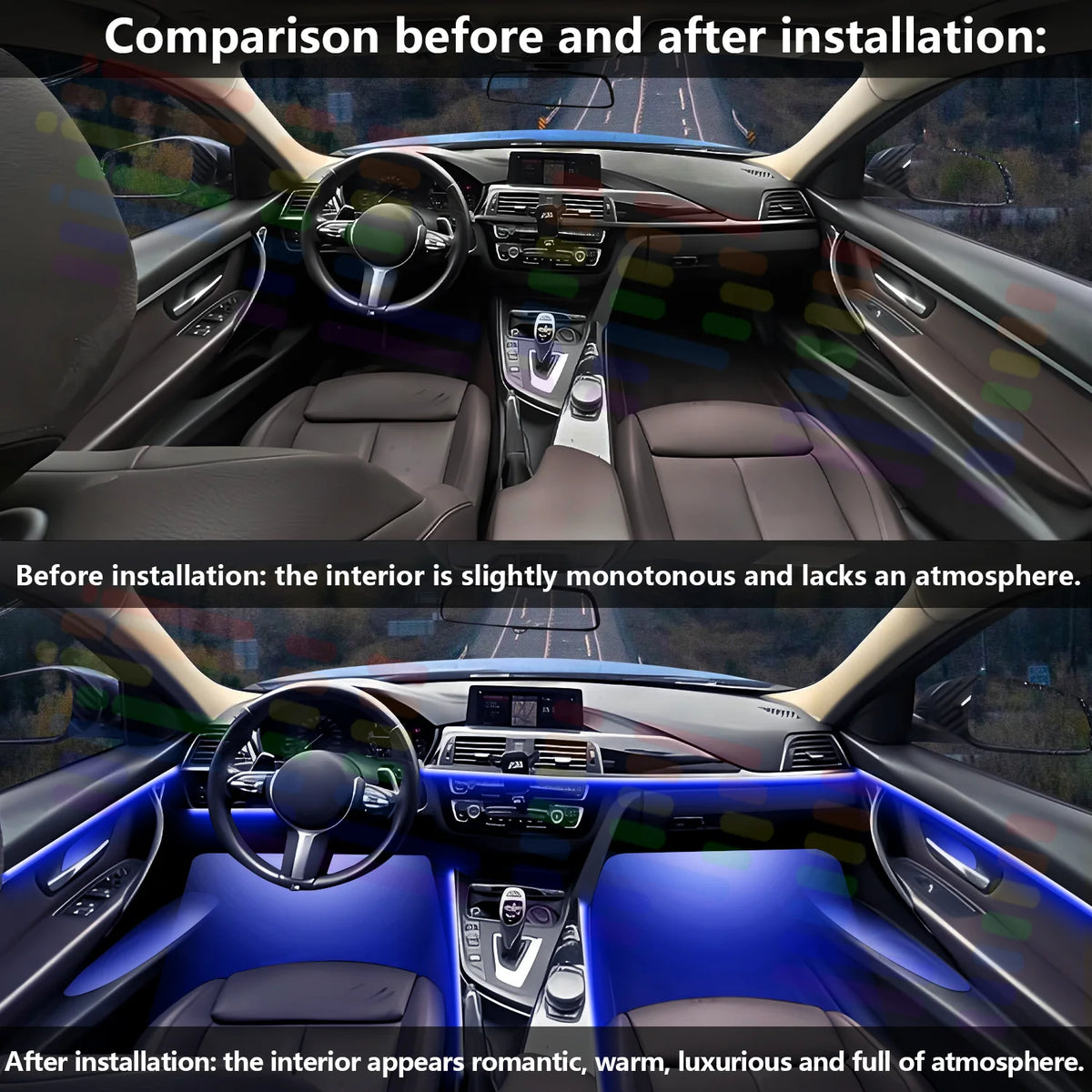 For Audi A5 2007-2016 Sleek Concealed Acrylic Interior Ambient