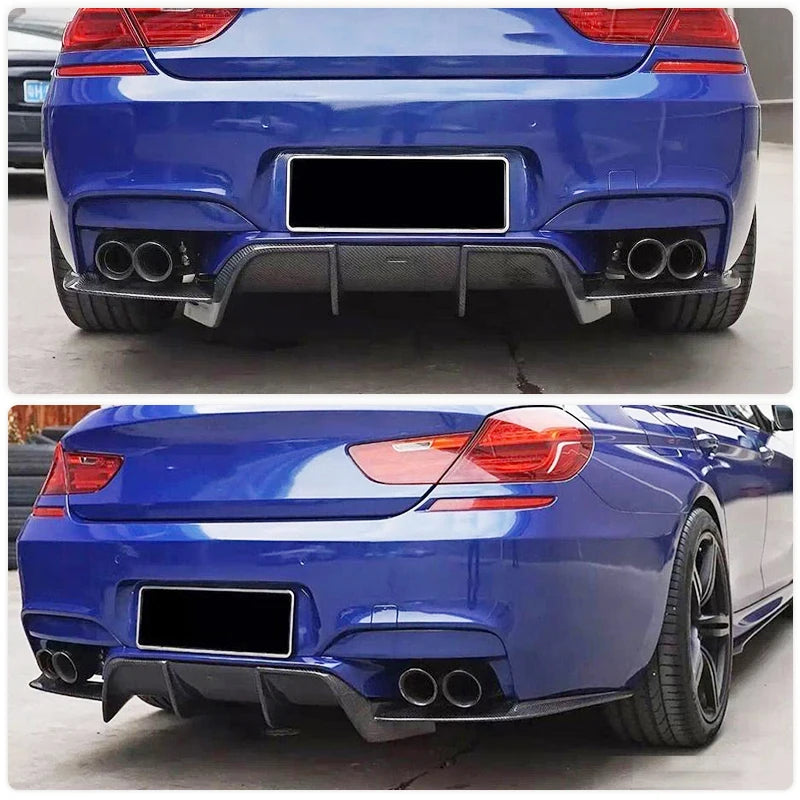 For BMW 6 Series F06 F12 Full Carbon Fiber Rear Bumper Diffuser