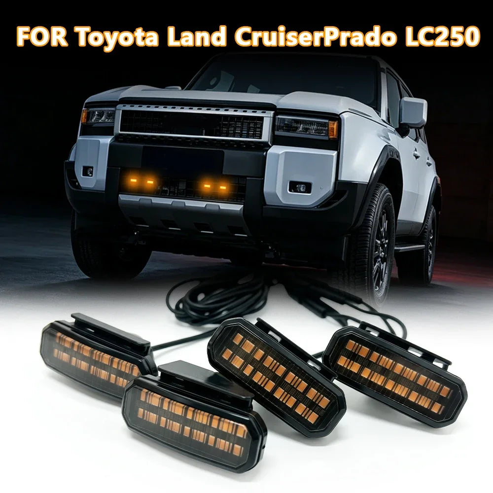For Toyota Land Cruiser Prado LC250 Grille Front Bumper Safety