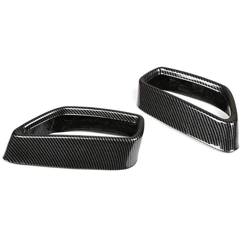 Glossy Black Carbon Fiber Pattern Exhaust Tip Fits BMW