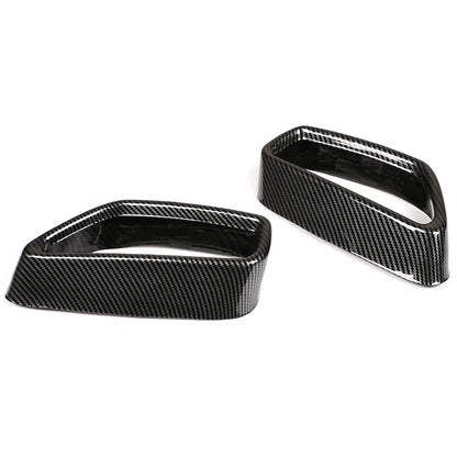 Glossy Black Carbon Fiber Pattern Exhaust Tip Fits BMW