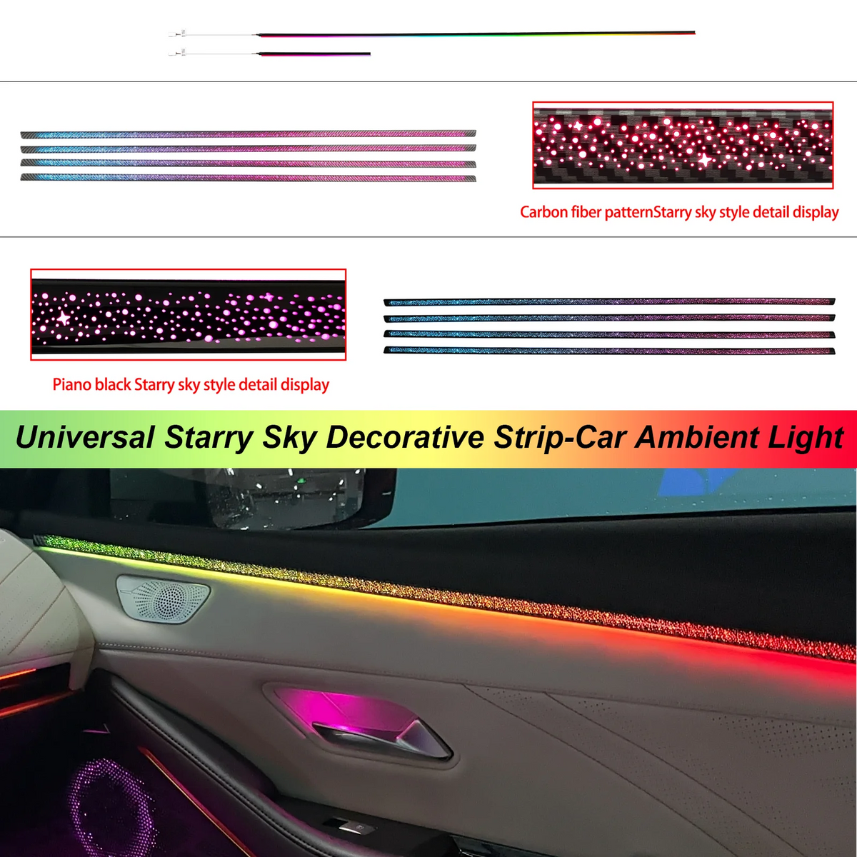Ezonetronics Colors APP Control Ambient Kit Carbon Fiber Piano