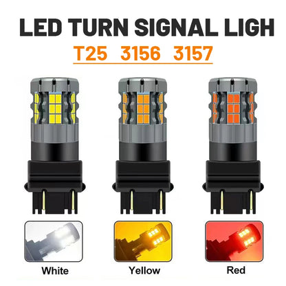 2PCS 3156 P27W 3157 7W T25 Bulbs Canbus Turn