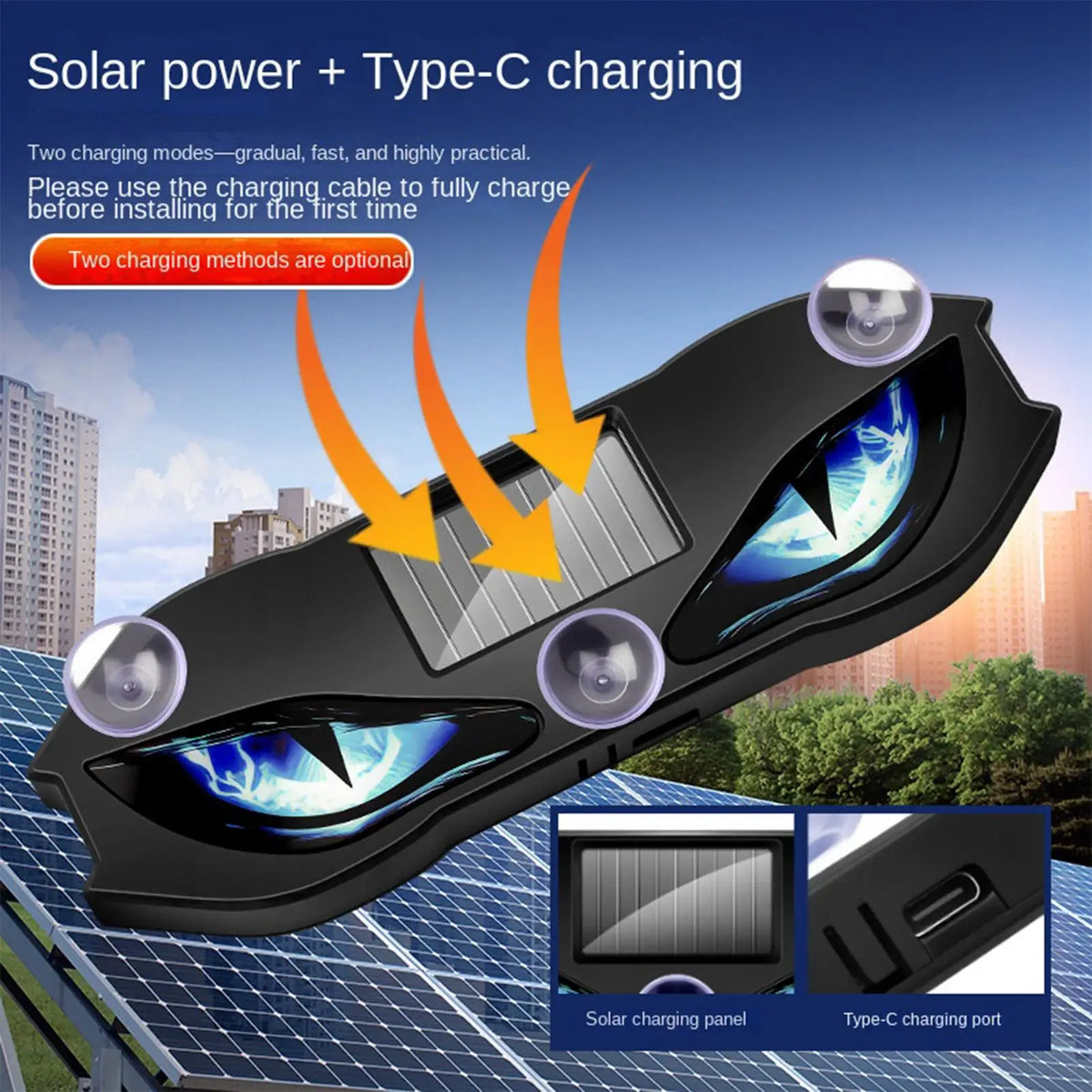 Solar Powered Vibration Activated On Off Devil S Eye