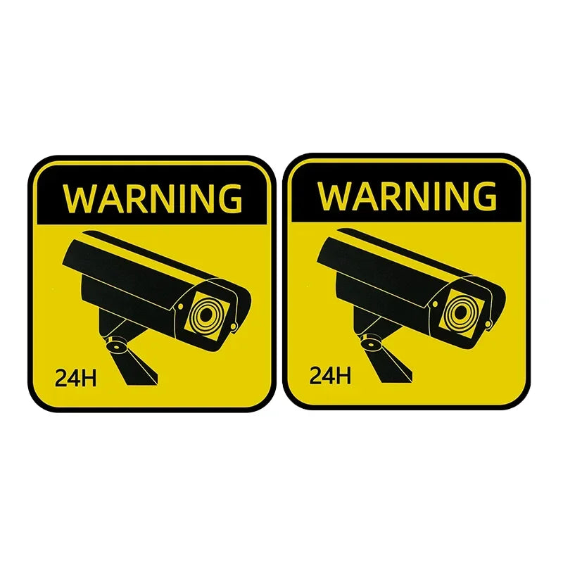 Cctv Waterproof Sunscreen Warning Signs Sticker Video