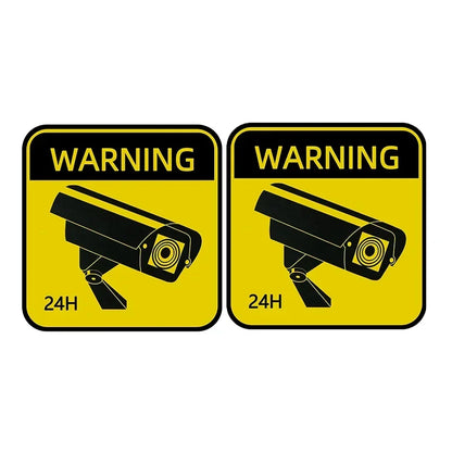 Cctv Waterproof Sunscreen Warning Signs Sticker Video