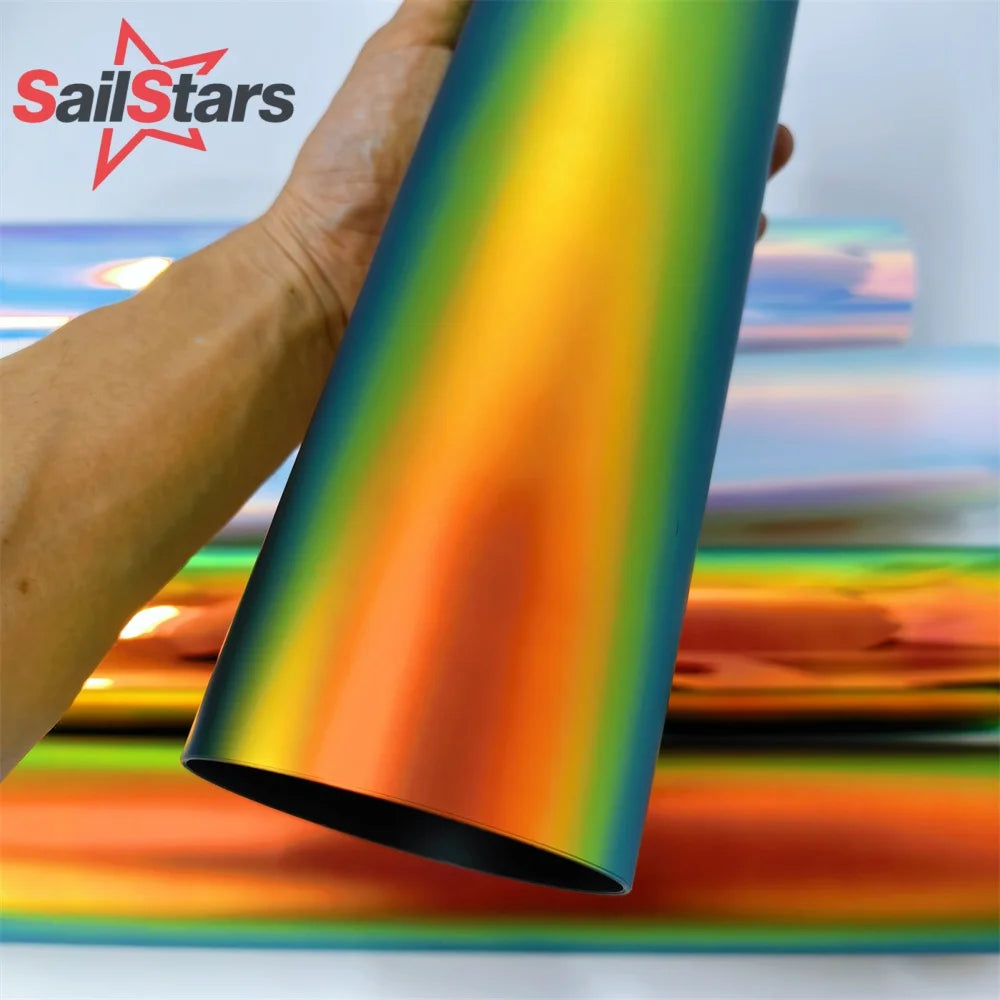 Wrapping Foil Rainbow Chrome Matte Green Gold Vinyl Wrap