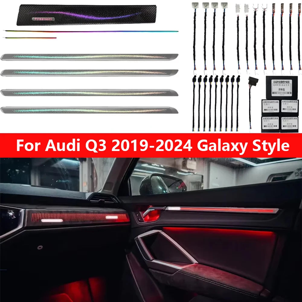 For Audi Q3 2019-2024 Dynamic Galaxy Colors Ambient Lighting Kit