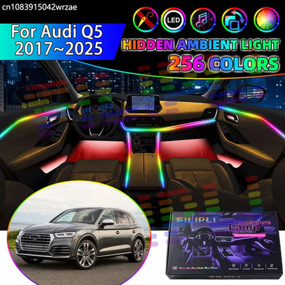 For Audi Q5 2017~2025 Fy MK2 2TH RGB Interior Ambient Strips