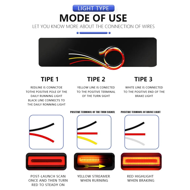 Rear Turn Signal Indicators Stop Cars Trucks Trailers Brake