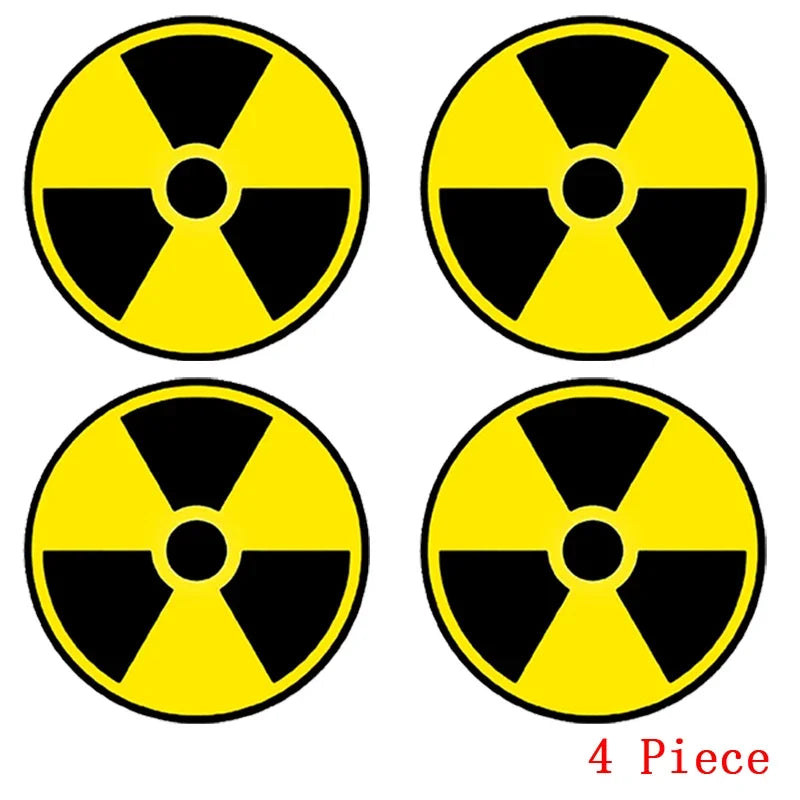Warning Radioactive Reflective Stickers Radiation Decals Sticker