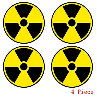 Warning Radioactive Reflective Stickers Radiation Decals Sticker