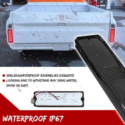 For Chevy & GMC Smoked Clear Red Lens Rear Tail Brake Trucks