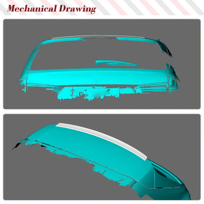 For BMW X5 F15 Base M Sport 2014-2018 Carbon Fiber Roof Spoiler