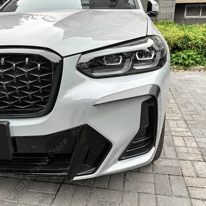 For BMW X3 X4 G01 G02 ABS Gloss Black Front Bumper Side Splitter