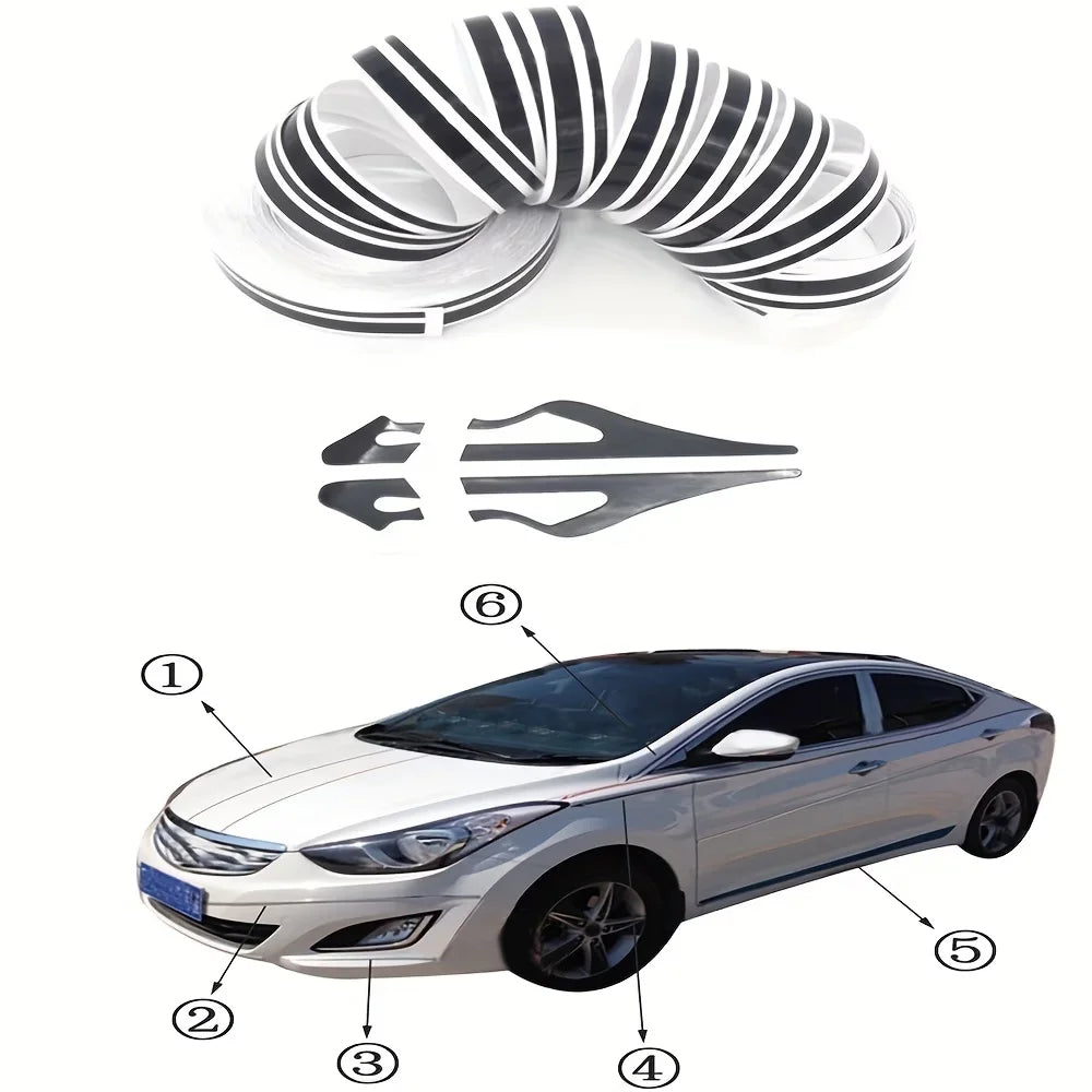 385.8 Inches 9.8 M Side Stripe Vinyl Decals Uv