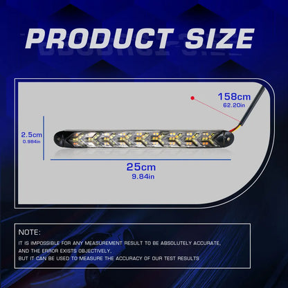 2PCS 9LED Daytime Running 12V Hid Drl Driving Turn
