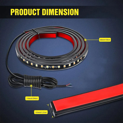 2PCS Truck Warning Strip 12V Emergency Strobe Side Step