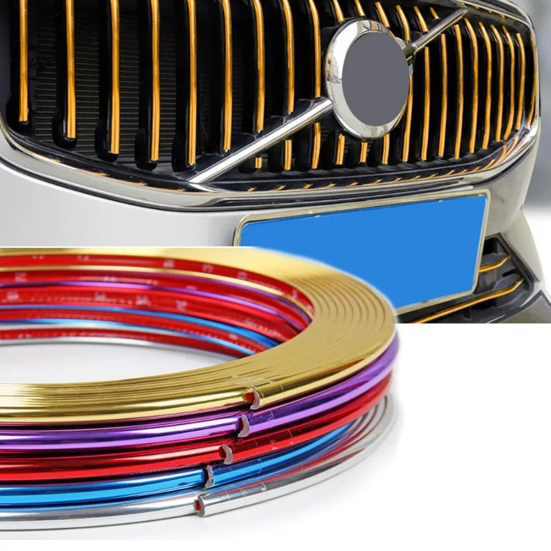 8M Decor Wheel Rim Protector Sticker Chrome Moulding Strip