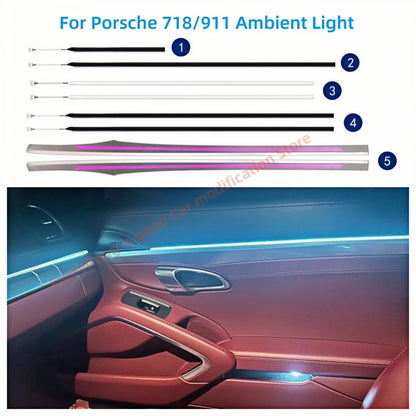 For Porsche 718 911 Atmosphere Lamp Interior Lighting Upgrade