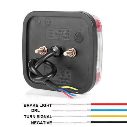 Rear Bumper Brake Tail Stop Turn Signal In Drl