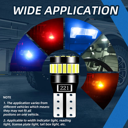 2PCS T10 W5W Canbus No Error 194 168 Bulb
