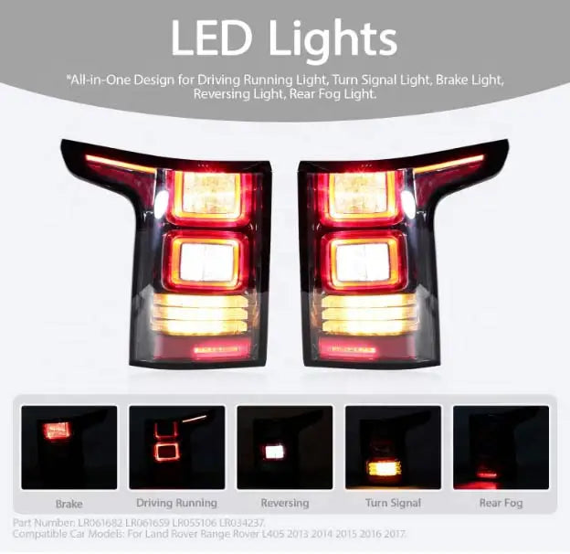 For Range Rover Executive Tail Light Assembly 2013-2017 Modified