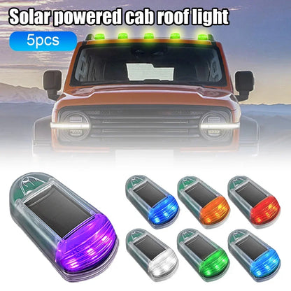 5PCS Solar Roof Colorful Modification Warning Compatible Dodge