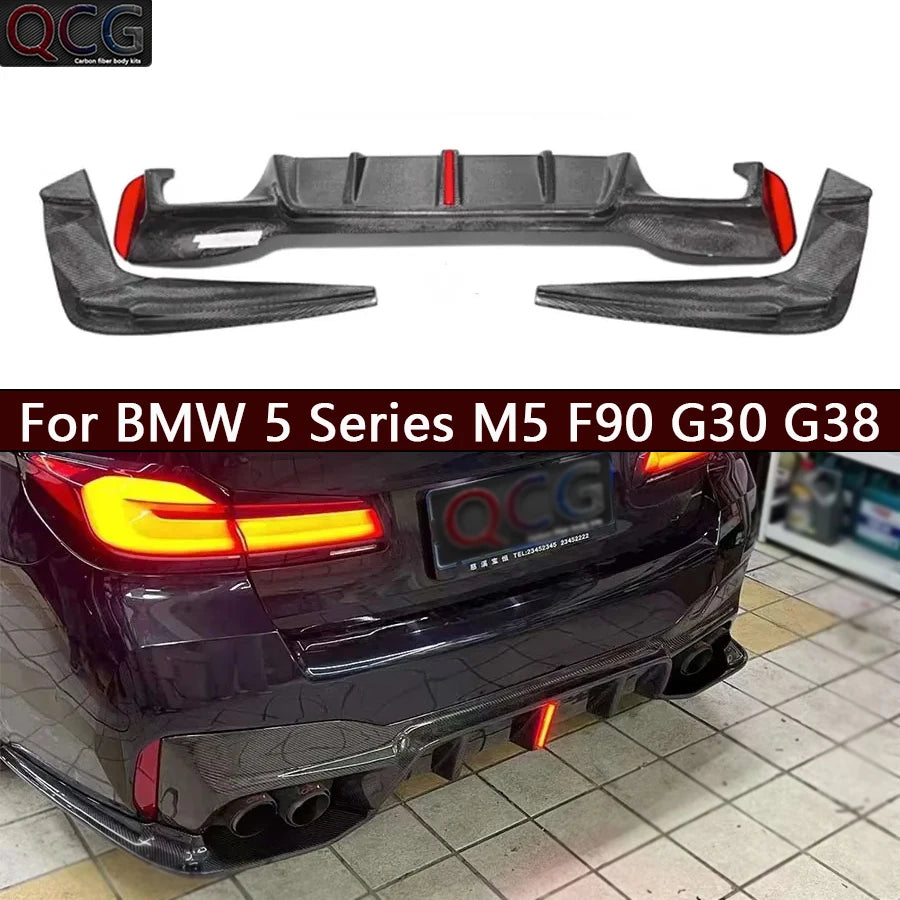 For BMW 5 Series M5 F90 G30 G38 540 Carbon Fiber Back Lip Bumper