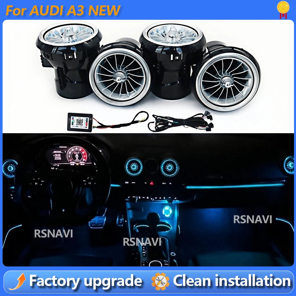 For Audi A3 S3 RS3 8V 256 Colours Bluetooth APP Control 8Y 8P