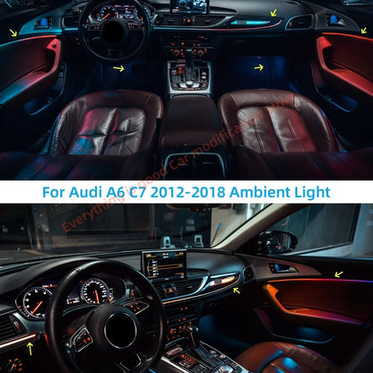 For Audi A6 C7 2012-2018 Atmosphere Interior Lighting Upgrade