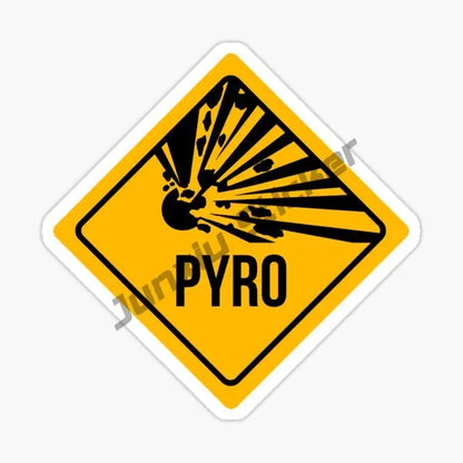 Creative Explosion Warning Danger Pvc Waterproof Body Sticker