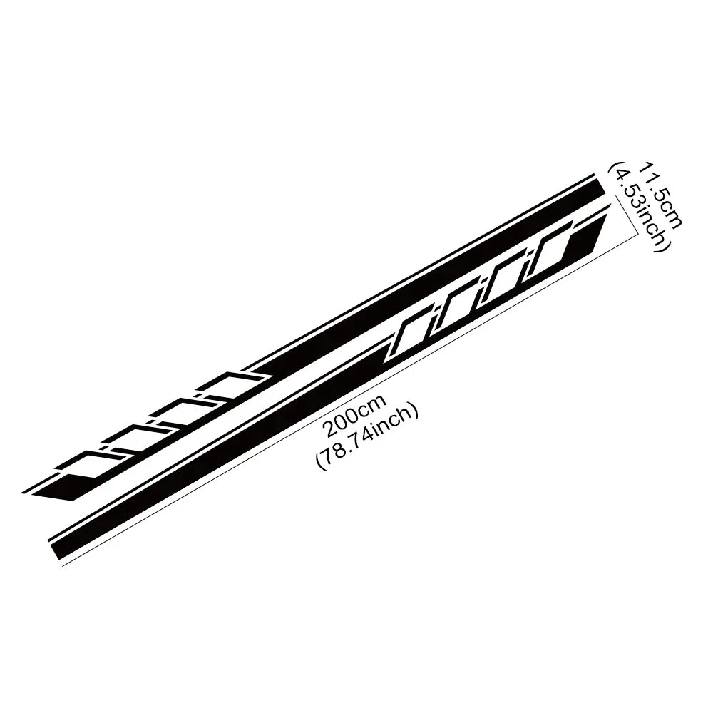 For Dodge Challenger Avenger Caliber Long Stripe Sticker Door