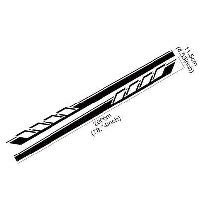 For Dodge Challenger Avenger Caliber Long Stripe Sticker Door