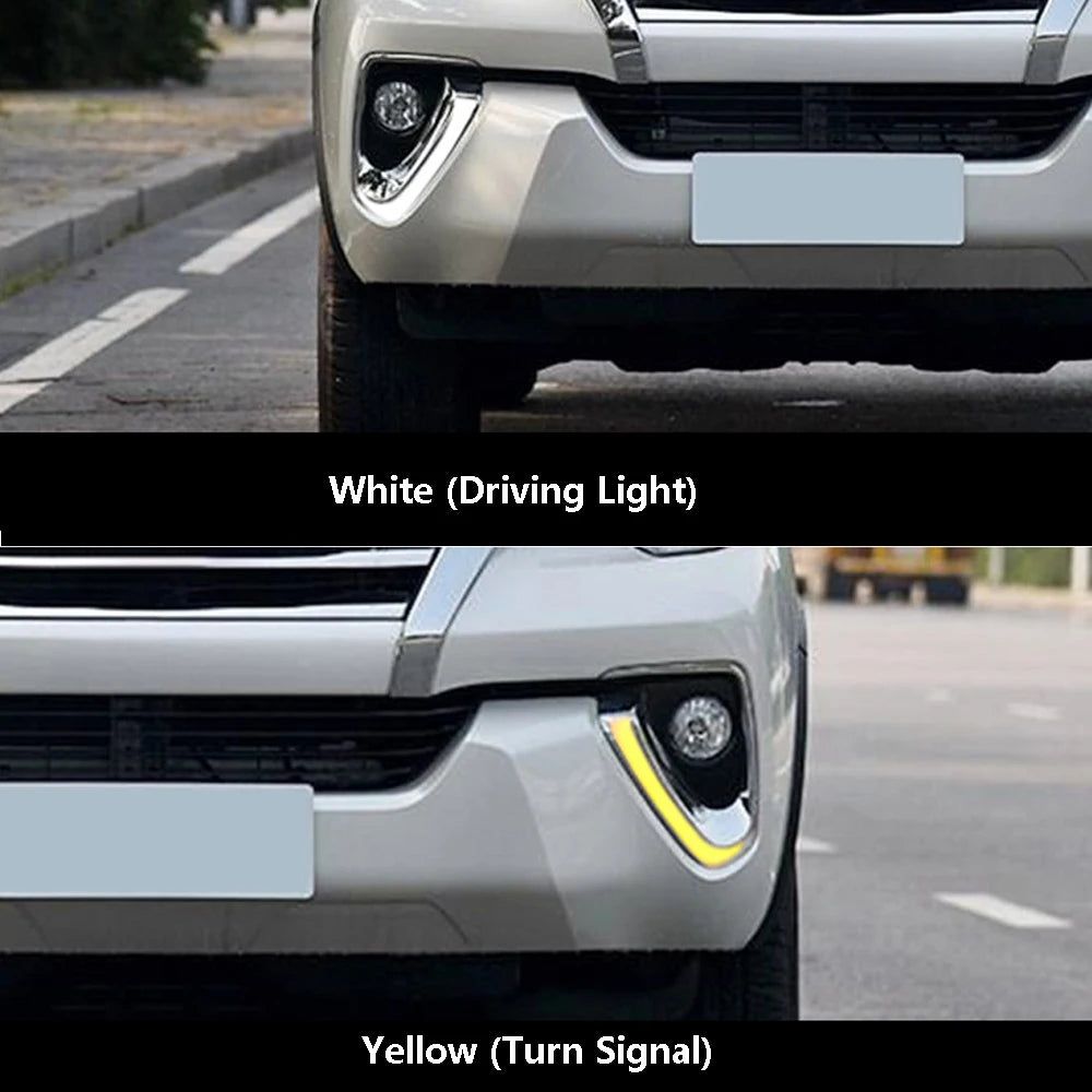 For Toyota Fortuner 2015 2016 2017 2PCS Drl Daytime Running