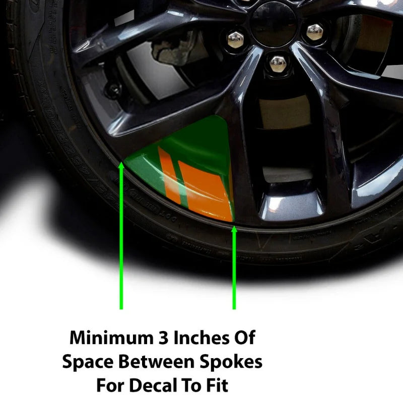 For Size 16" - 21" 6PCS Sticker Reflective Wheel Rim Vinyl