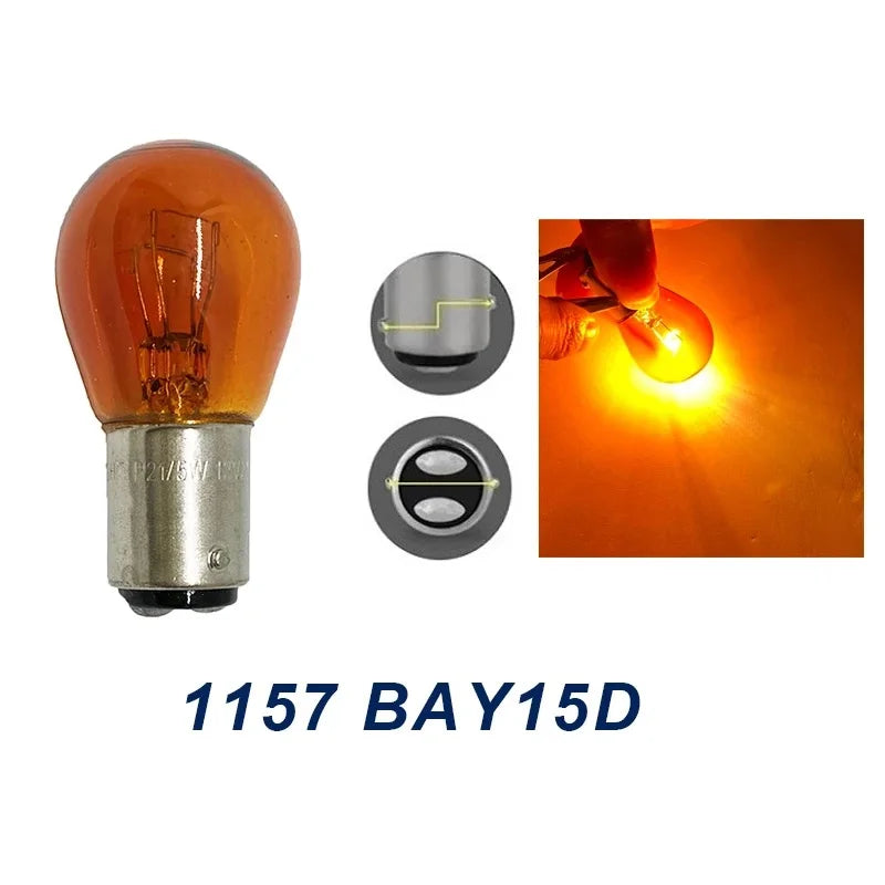 For Brake Turn Drl Reverse Lights 2PCS 1157 Halogen Bulbs P21 5W