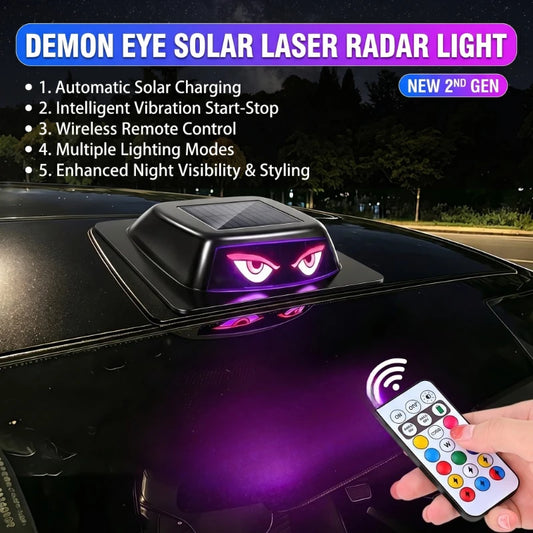 Evil Eye Radar Sensor Cover Warning Solar Powered Protective