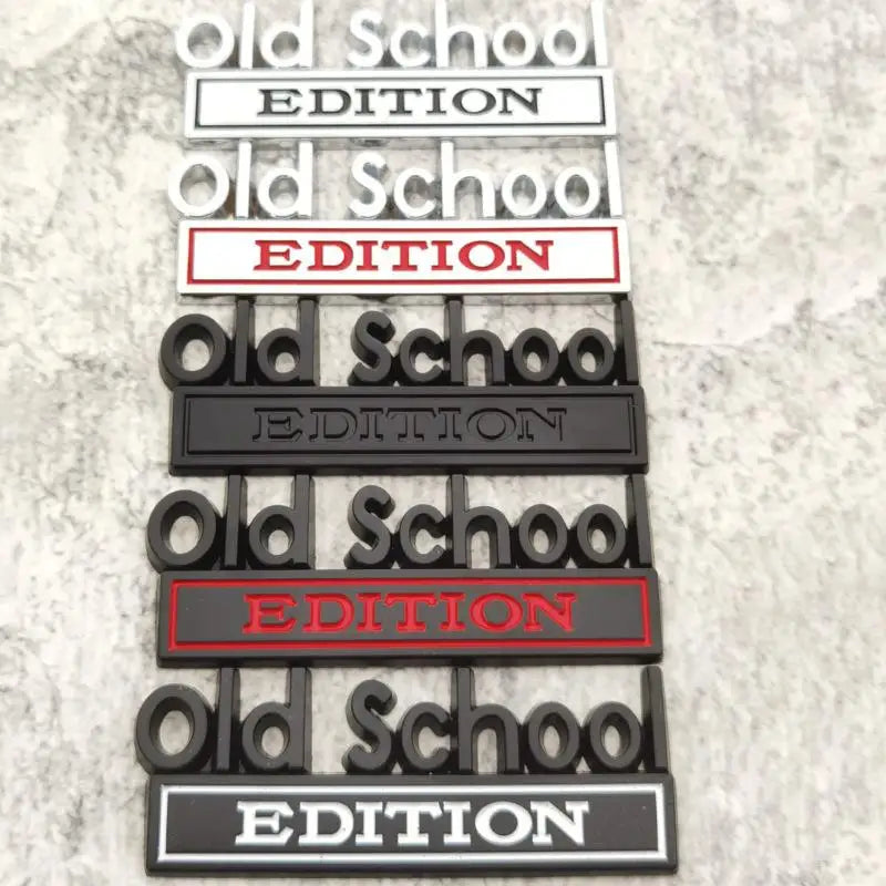 Old School Zinc Alloy Emblem 3D Metal Sticker Edition