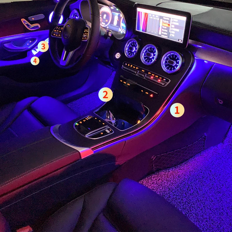 Lhd Rhd 64-color full-car Environmental Lighting Obdfor