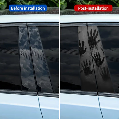For B-pillar anti-scratch Disposable 2PCS Set Horror Handprint