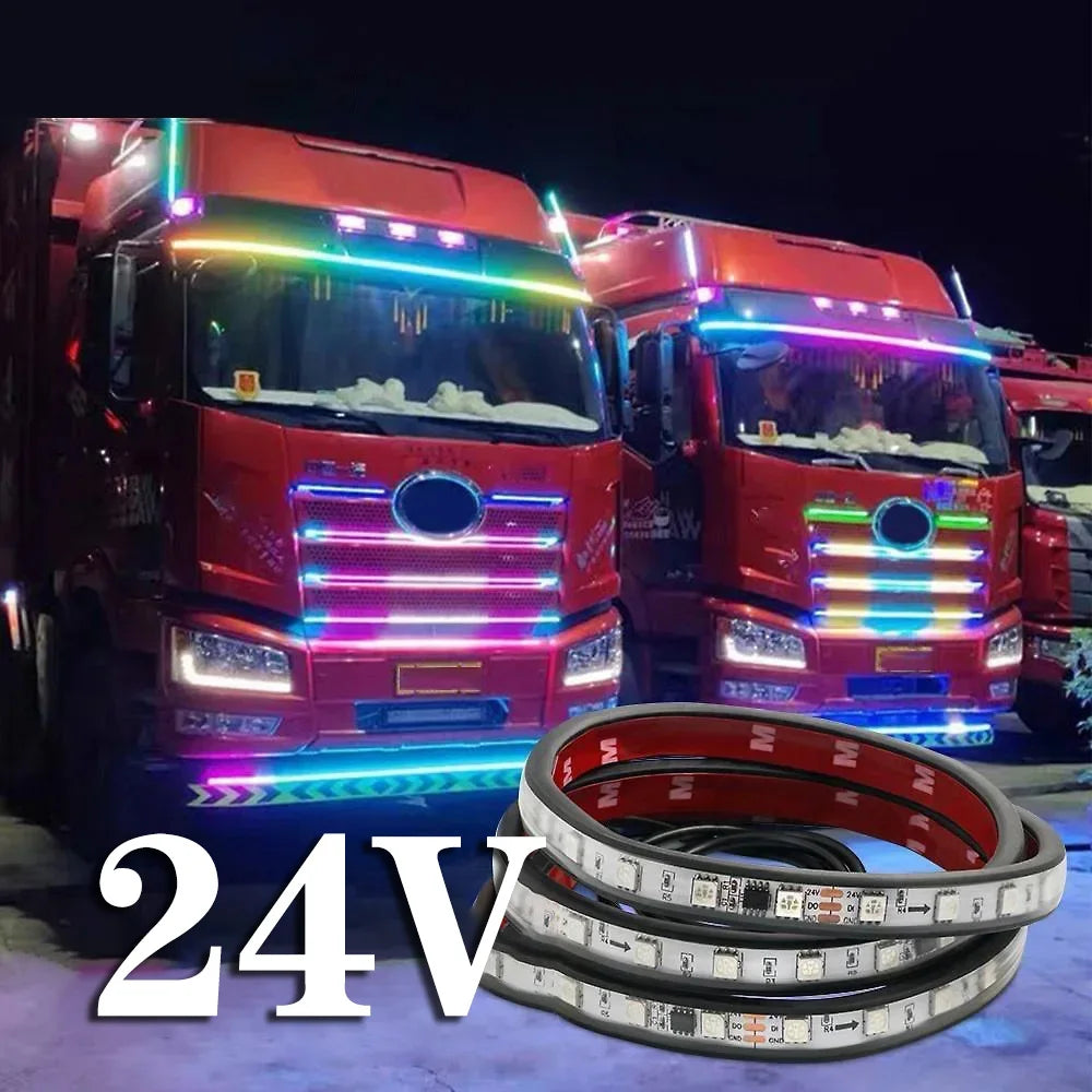 Truck Singal Night Driving Safety Warning RGB Colorful Flashing