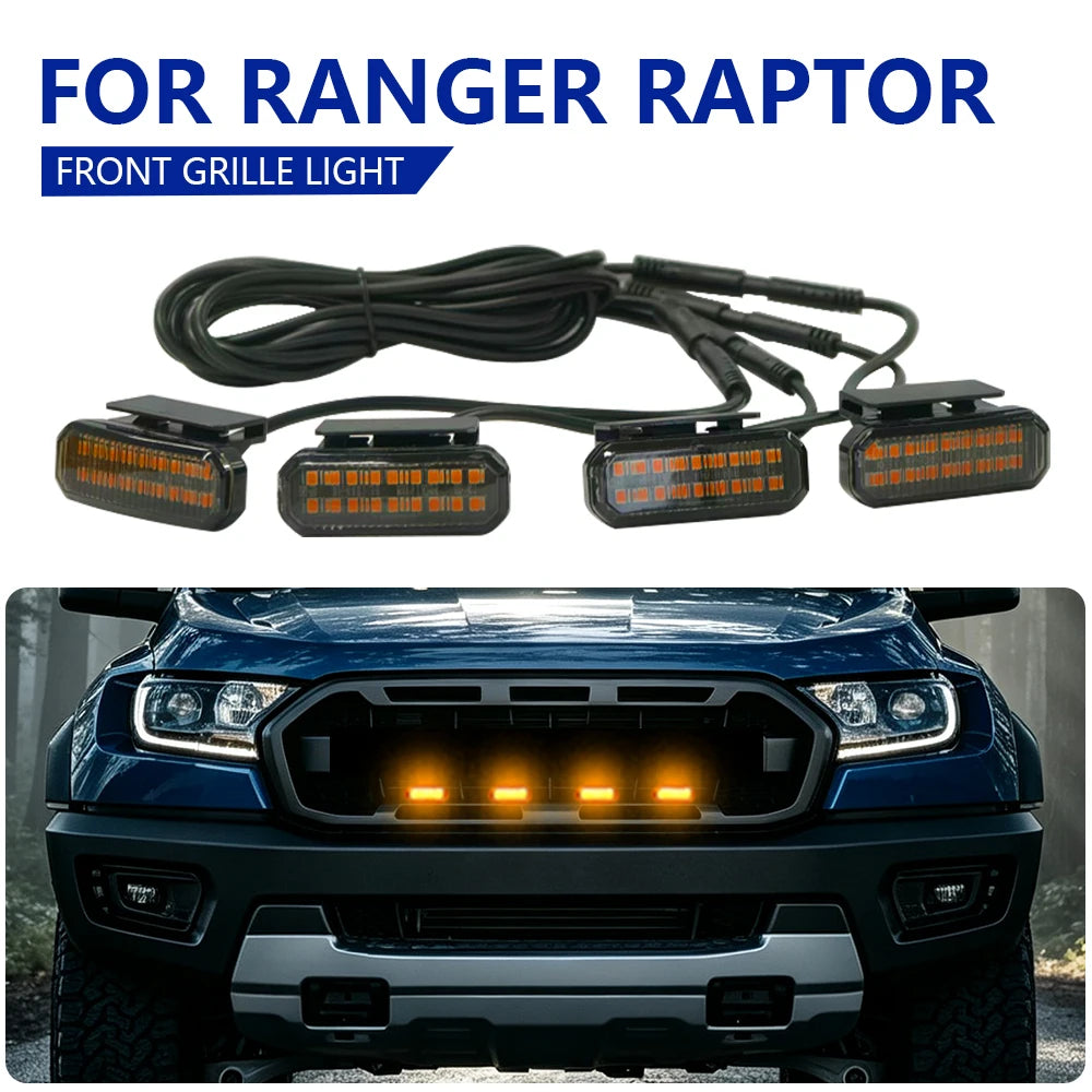 For Ranger Raptor LED Front Grille Lighting Daytime Running Grid