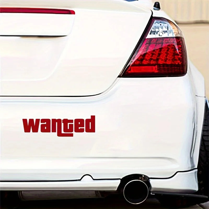 Fashion Windshield Wanted Window Sticker Moto Safety Signs Decals